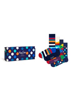 Happy Socks Multi Color Socks Gift Set, Pack of 4 - Dark Blue