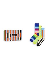 Happy Socks Multicolor Crew Socks Gift Set, Pack of 3