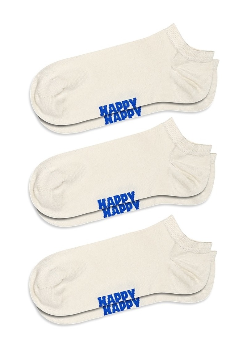 Happy Socks Solid Ankle Socks, Pack of 3