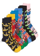 Happy Socks The Beatles Assorted 6-Pack Sock Gift Set in Blue Multi at Nordstrom