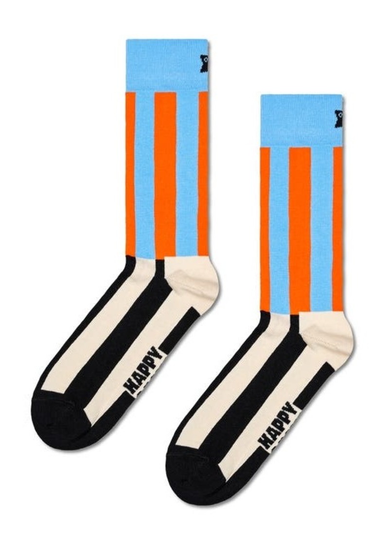 Happy Socks Vertical Stripe Cotton Blend Socks