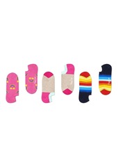 Happy Socks Women's 3-Pack Happy Rainbow Liner Sock
