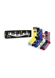 Happy Socks X Elton John Crew Socks Gift Set, Pack of 6