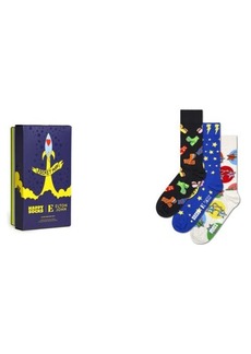 Happy Socks x Elton John Rocket Man Assorted 3-Pack Crew Socks