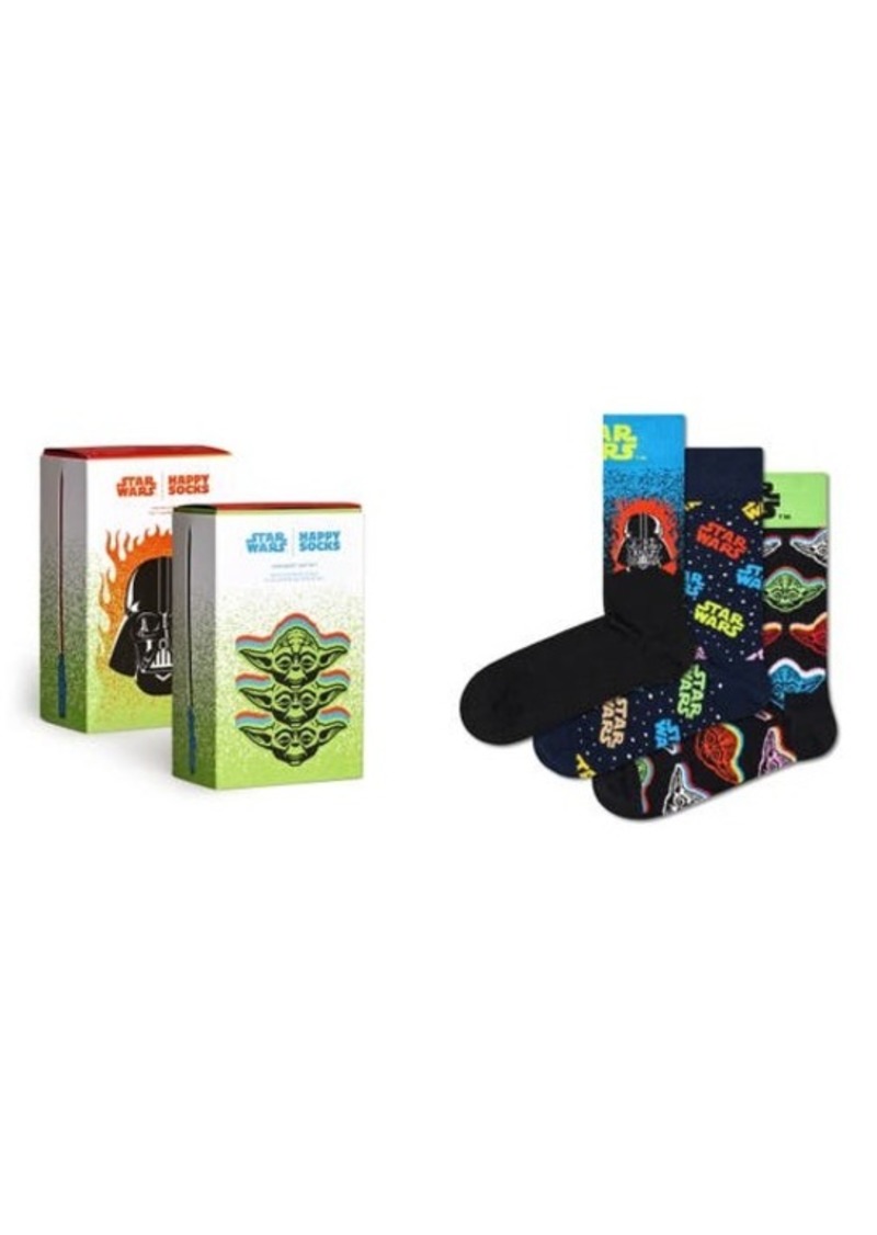 Happy Socks x Star Wars Assorted 3-Pack Lightsaber Socks Gift Box