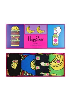 Happy Socks Yummy Crew Socks Gift Set, Pack of 4