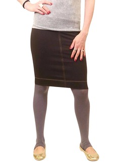 Hard Tail Supplex Pocket Pencil Skirt In Brown