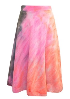 Hard Tail Women's Double Knee-Length Voile Skirt In Neon Stripe
