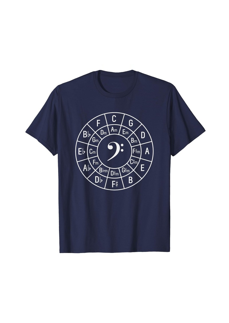 Harmony Bass Clef Circle Of Fifths Musician Composer Gift T-Shirt