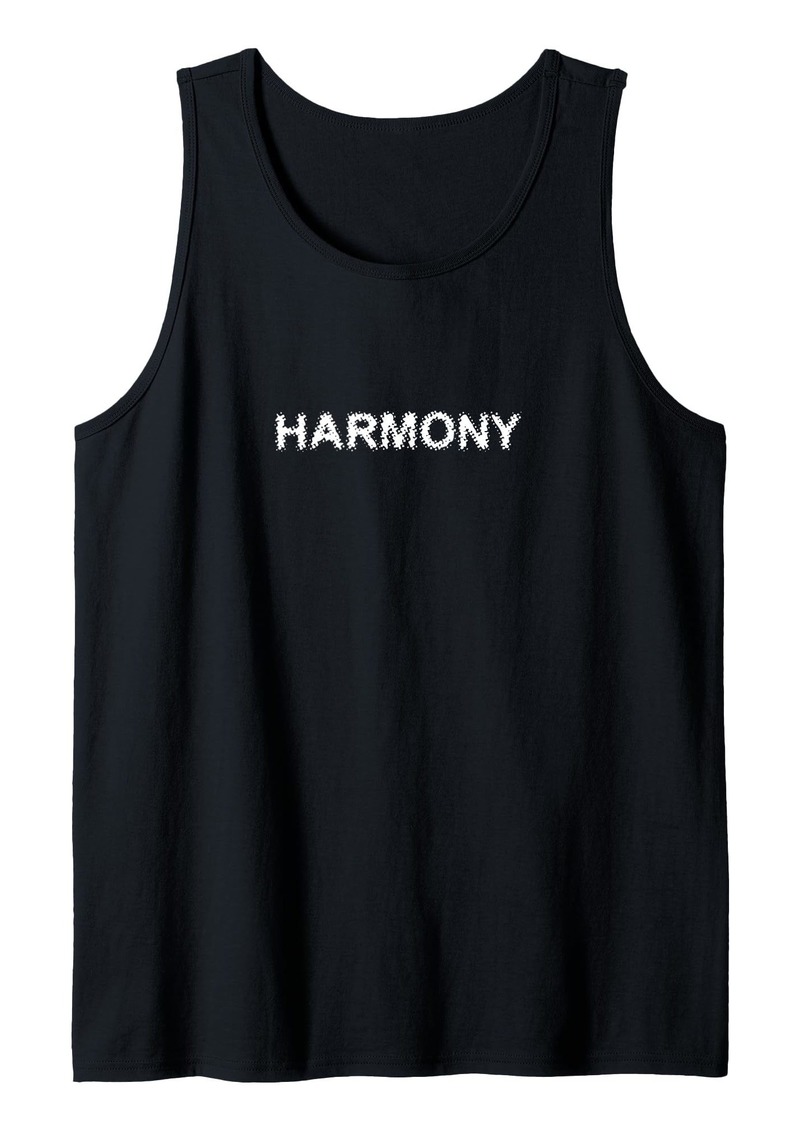 Harmony A Tee That Says Harmony Expression Minimal Text Tank Top