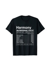 HARMONY Nutrition Facts Funny Novelty Womens Custom Name T-Shirt