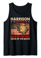 Harrison Arkansas USA Flag 4th Of July Tank Top