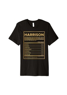 Harrison Nutrition Information Amount Per Serving Premium T-Shirt