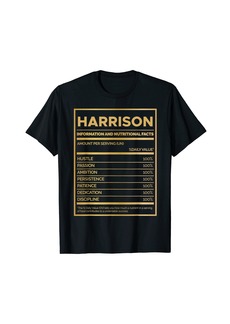 Harrison Nutrition Information Amount Per Serving T-Shirt