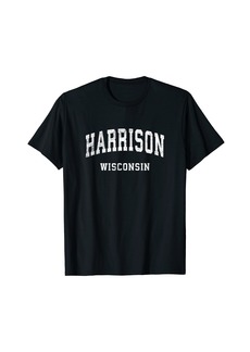 Harrison Wisconsin WI Vintage Athletic Sports Design T-Shirt