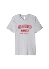 Mens Harrison Township New Jersey NJ Vintage Sports Design Red De Premium T-Shirt