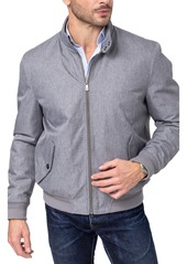 Hart Schaffner Marx Arden Stand Collar Bomber Jacket in Light Grey Melange at Nordstrom Rack