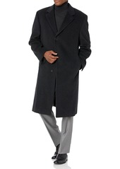 Hart Schaffner Marx Men's Stanley Fly-Front Cashmere-Blend Coat  42 Long