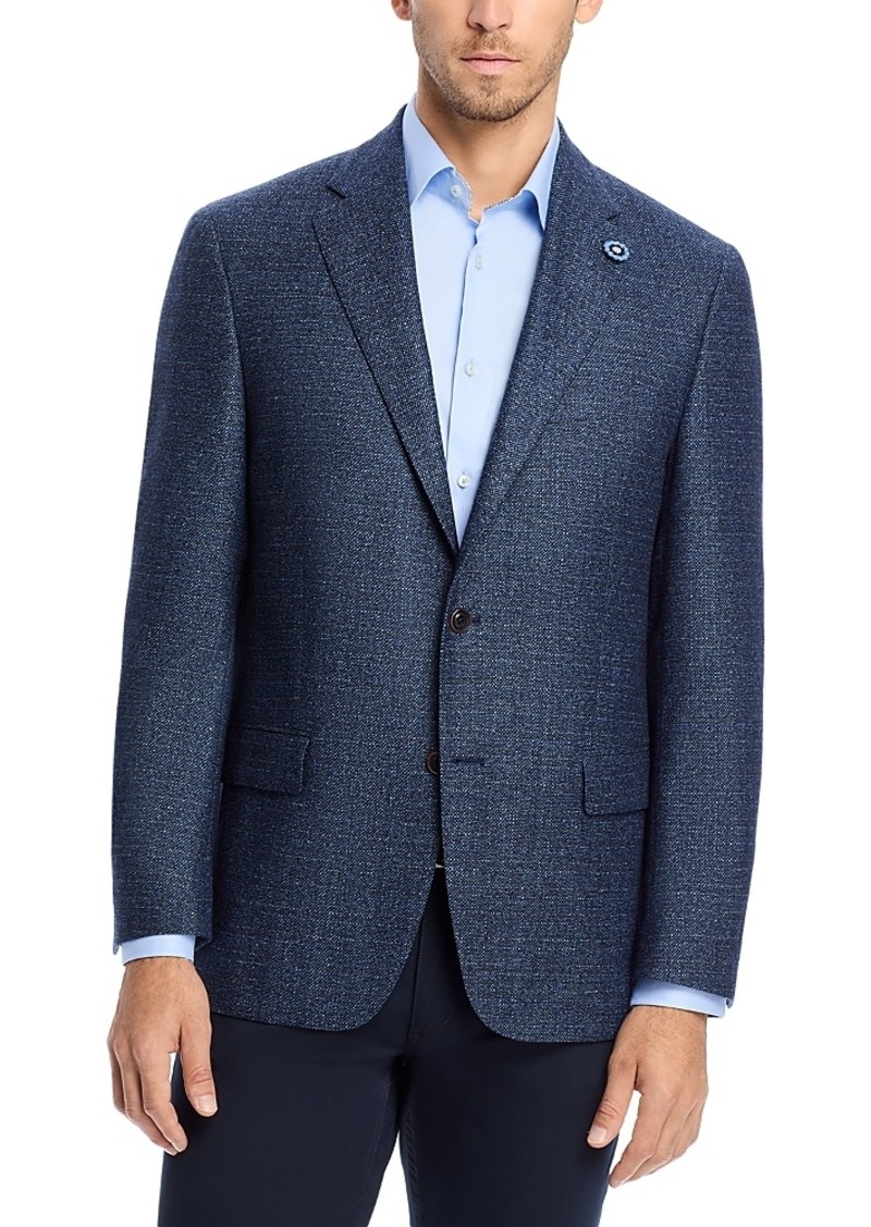 Hart Schaffner Marx New York Solid Textured Solid Regular Fit Sport Coat