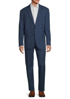 Hart Schaffner Marx New York Fit Plaid Wool Blend Suit