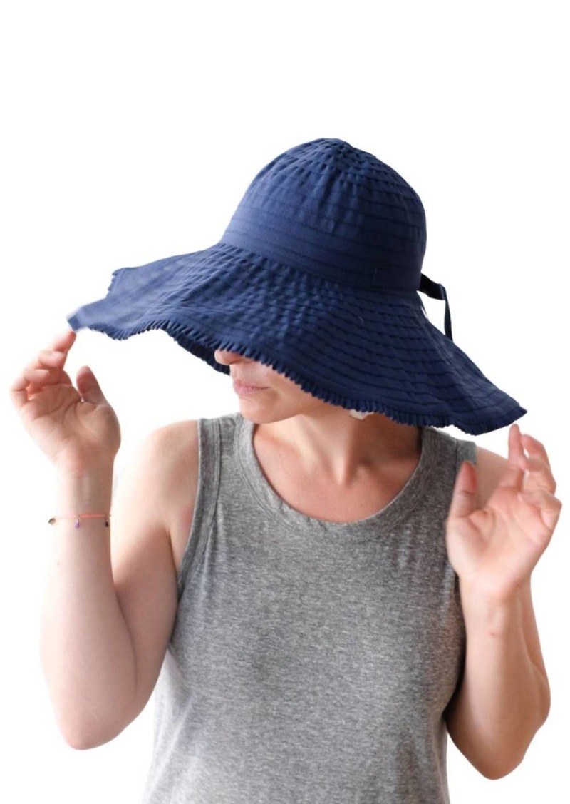 Hat Attack Canvas Packable Sun Hat In Navy