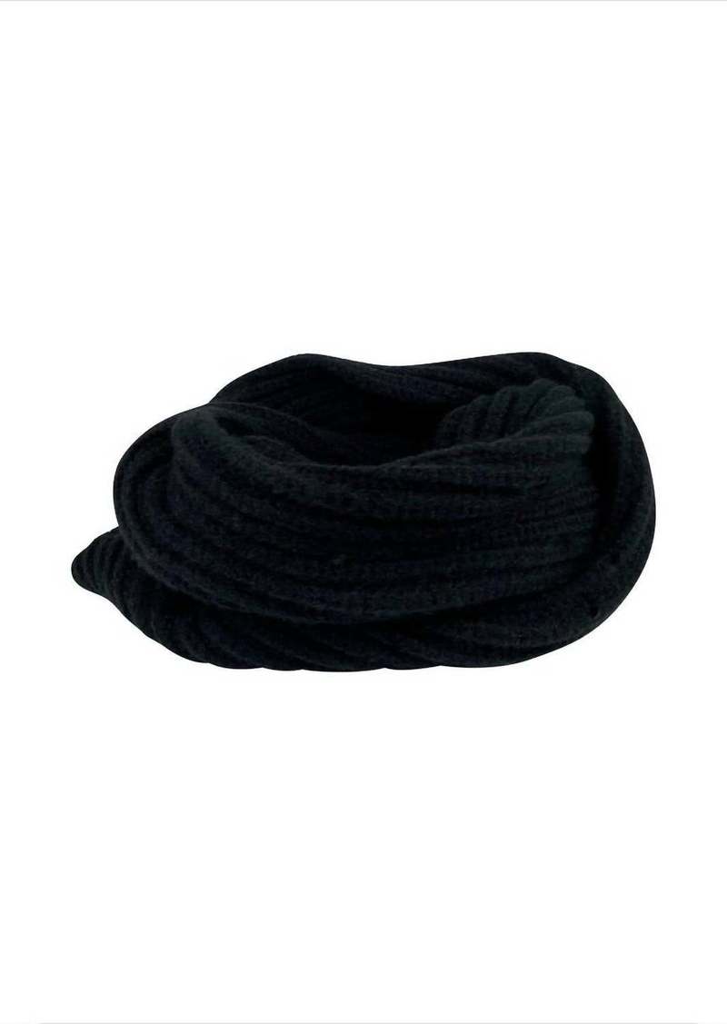 Hat Attack Lodge Knit Loop Scarf In Black