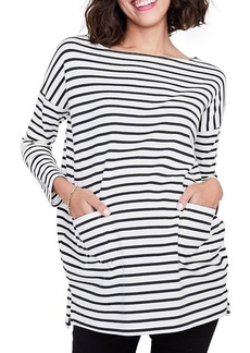 Hatch Collection Long Sleeve Maternity Bateau Top