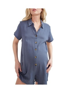 Hatch Collection The Lenora Maternity Short Romper