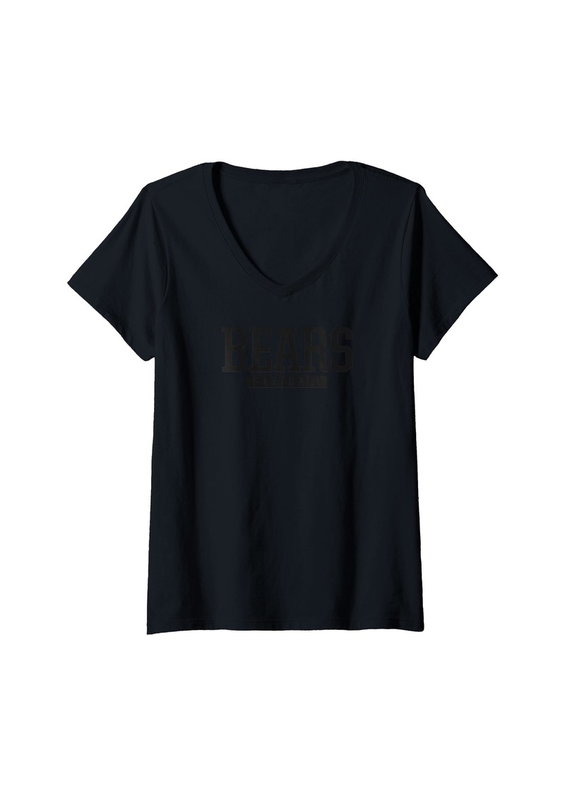 Womens Hatch Valley Bears Football HS V-Neck T-Shirt