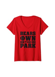 Womens Hatch Valley Bears Own the Park V-Neck T-Shirt