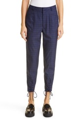 Haute Hippie Camilla Plaid Wool Blend Crop Pants in Blue Check at Nordstrom