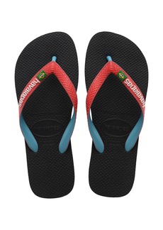 Havaianas Brazil Mix Flip Flop in Black/Red Ruby at Nordstrom