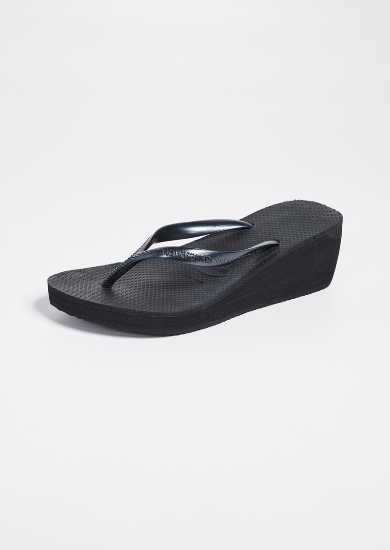 havaianas high wedge flip flops