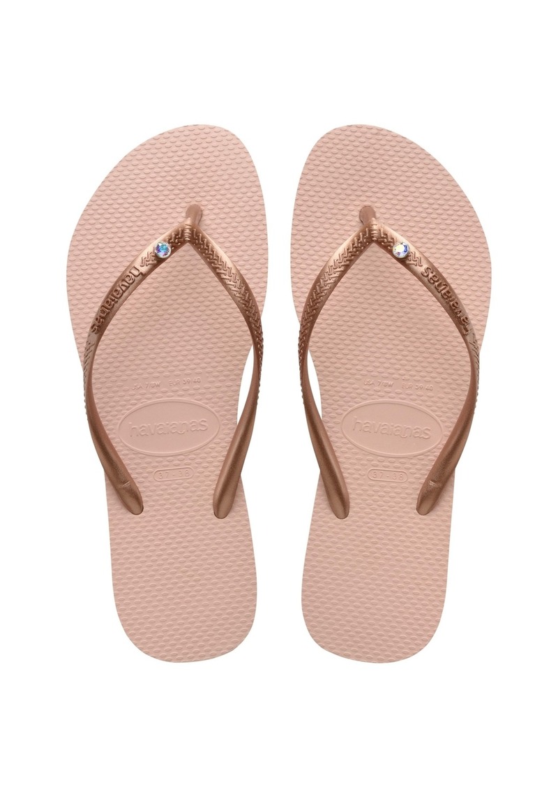 Havaianas Kids Slim Crystal Sw Ii Flip Flop Sandals - Ballet Rose