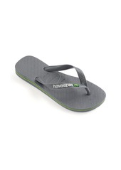 Havaianas Men's Brazil Logo Flip-Flop Sandals - Steel Gray