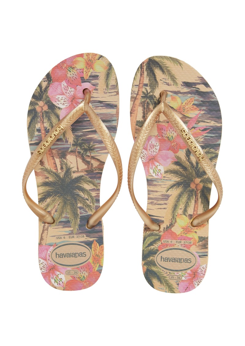 havaianas slim tropical flip flops