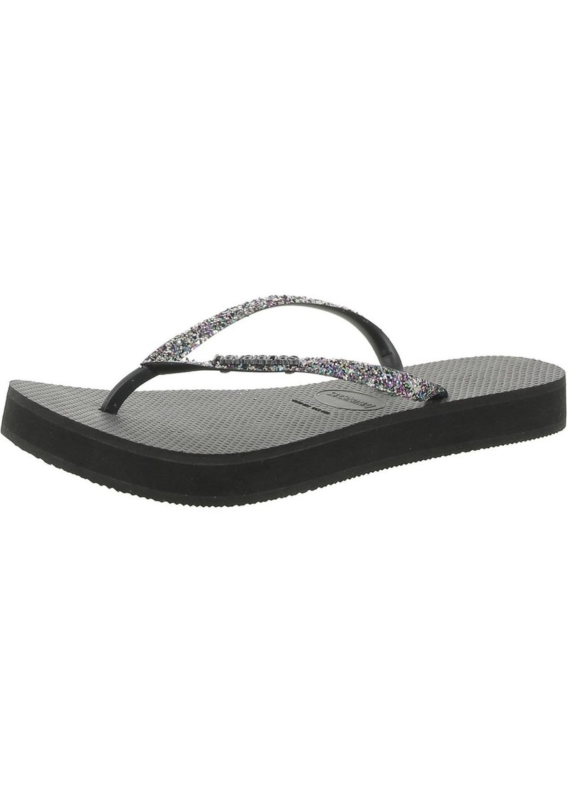 Havaianas Women's Slim Flatform Glitter Flip Flop Sandal   M US