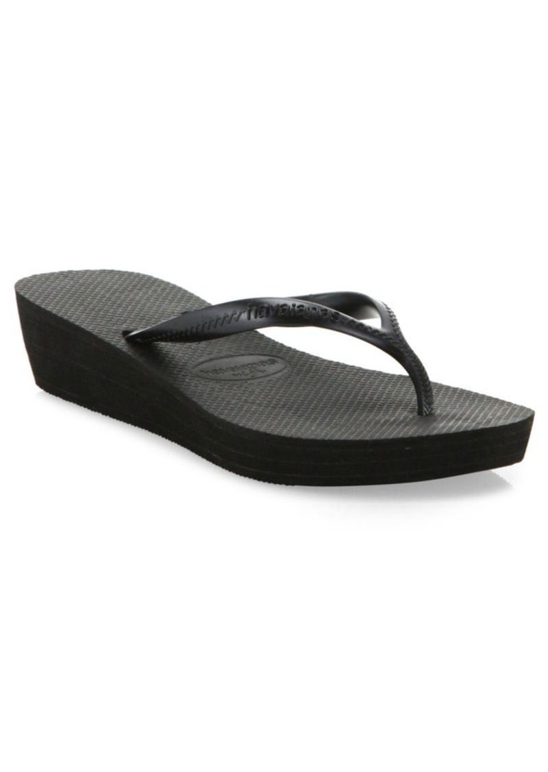 havaianas high wedge flip flops