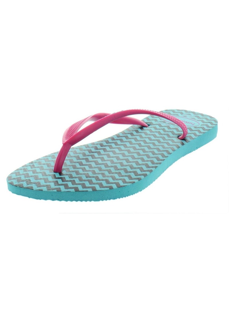 Havaianas Slim Logo Pop Up Womens Signature Sandals Flip-Flops