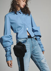 Hellessy - Women's Anatole Poplin Shirt - Blue - US 10 - Moda Operandi