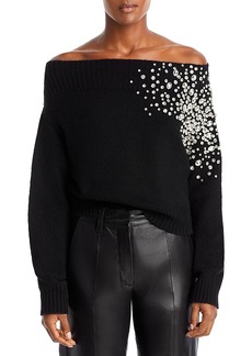 Hellessy Bruno Embellished Off The Shoulder Sweater