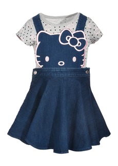 Hello Kitty Little Girls 2-Pc. Denim Skirtall & T-Shirt Set