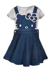 Hello Kitty Toddler Girls 2-Pc. Denim Skirtall & T-Shirt Set - Denim Blue