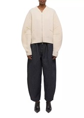 Helmut Lang Apex Wool-Blend Zip-Up Cardigan