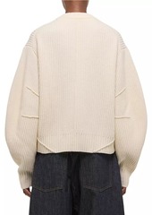 Helmut Lang Apex Wool-Blend Zip-Up Cardigan