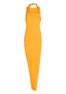 Helmut Lang Bead-Embellished Twist Maxi Dress