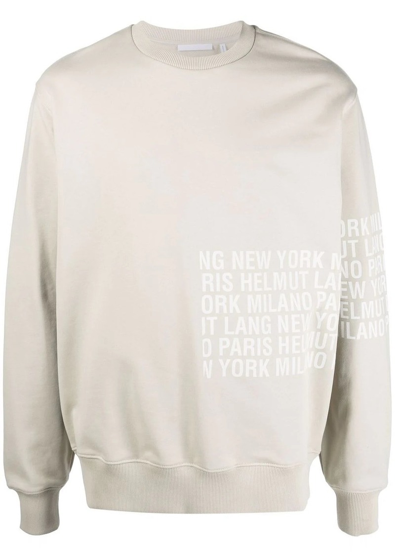 Helmut Lang Box logo-print crew-neck sweatshirt