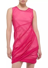 Helmut Lang Bubble-Hem Silk Minidress