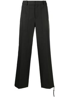 Helmut Lang buckle-detail cotton trousers