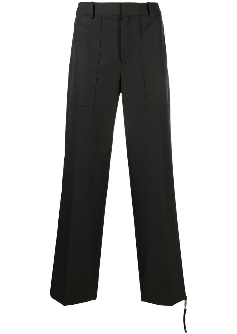 Helmut Lang buckle-detail cotton trousers